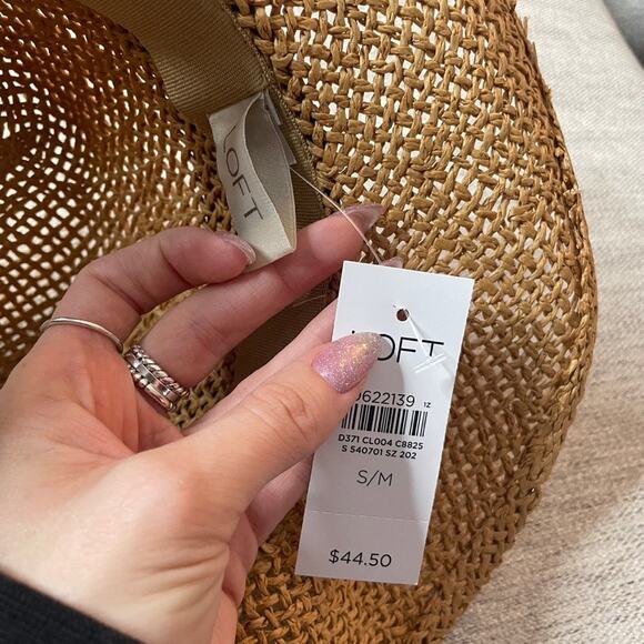 LOFT‎ Wicker Woven Hat Fedora Summer Leopard Spotted NWT Small Medium - Picture 3 of 3